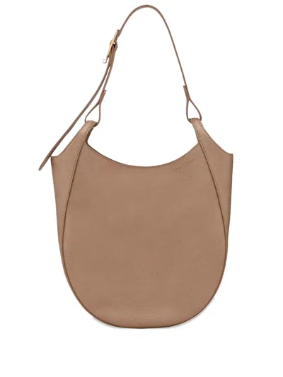 Longchamp Le Foulonné Hobo L Leather Shoulder Bag In Neutral