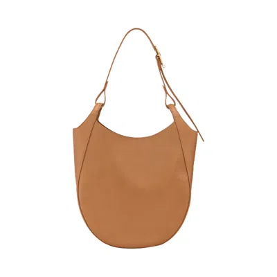Pre-owned Longchamp Le Foulonné L Hobo Bag 'pecan' | Tan | Women's Size Onesize