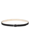 Longchamp Le Foulonné Leather Belt In Black
