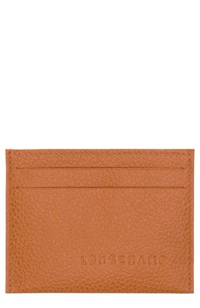 Longchamp Le Foulonné Leather Card Case In Pattern