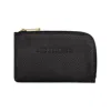 Longchamp Le Foulonne Leather Cardholder In Black