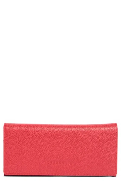 Longchamp Le Foulonne Leather Continental Wallet In Love