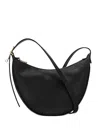 Longchamp Le Foulonné Leather Cross Body Bag In Black