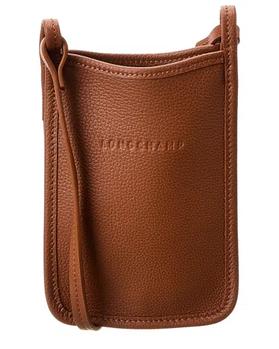 Longchamp Le Foulonne Leather Crossbody In Brown