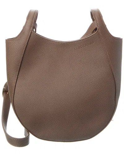 Longchamp Le Foulonné Leather Crossbody In Gray
