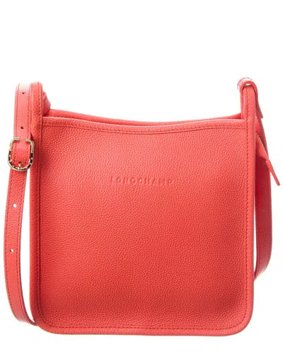 Longchamp Le Foulonne Leather Crossbody In Red