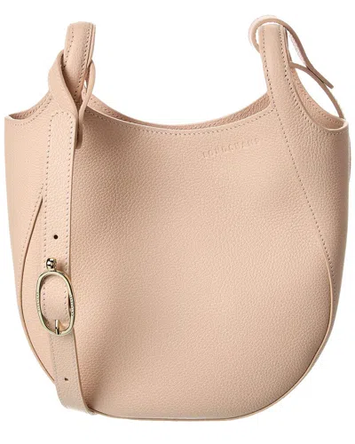 Longchamp Le Foulonné Leather Crossbody In White