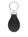 Longchamp Le Foulonné Leather Keyring In Black