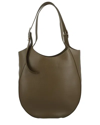 Longchamp Le Foulonne Leather Shoulder Bag In Green