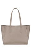 Longchamp Le Foulonné Leather Shoulder Tote In Turtledove