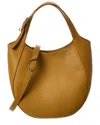 Longchamp Small Grained-leather Handbag In Brown