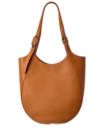 Longchamp Le Foulonne Leather Tote In Brown