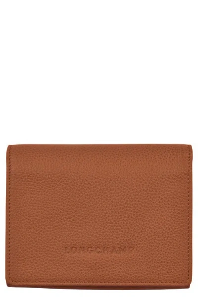 Longchamp Le Foulonne Leather Trifold Wallet In Caramel ModeSens