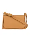 Longchamp Medium Le Foulonné Leather Crossbody Bag In Walnut