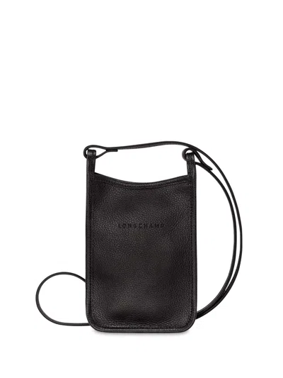 Longchamp `le Foulonné` Phone Case In Black  