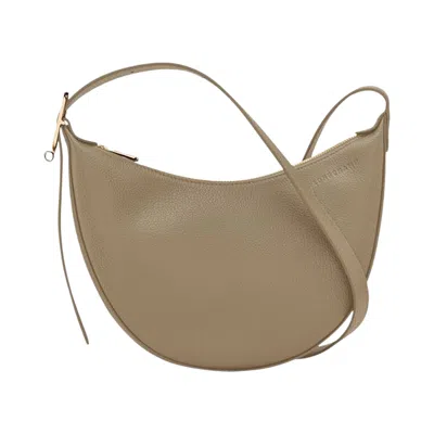 Pre-owned Longchamp Le Foulonné S Crossbody Bag 'lichen' | Grey | Women's Size Onesize