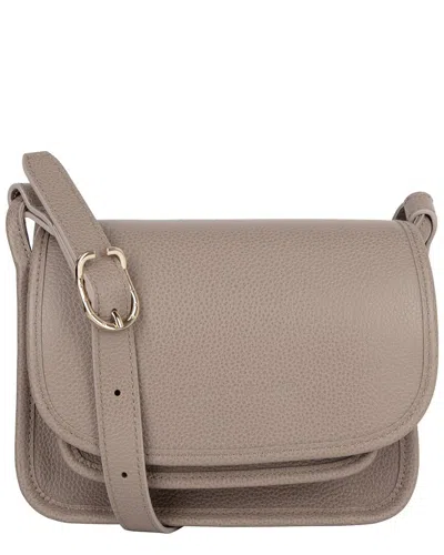 Longchamp Le Foulonné Small Leather Crossbody In Grey