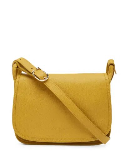 Pre-owned Longchamp Le Foulonné Shoulder Bag In Yellow