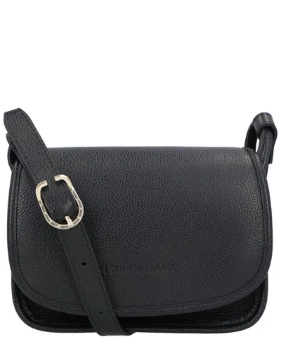 Longchamp Le Foulonné Small Leather Crossbody In Black