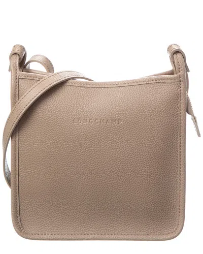 Longchamp Le Foulonné Small Leather Crossbody In Grey