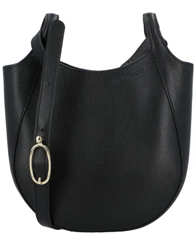 Longchamp Le Foulonne Small Leather Crossbody In Black