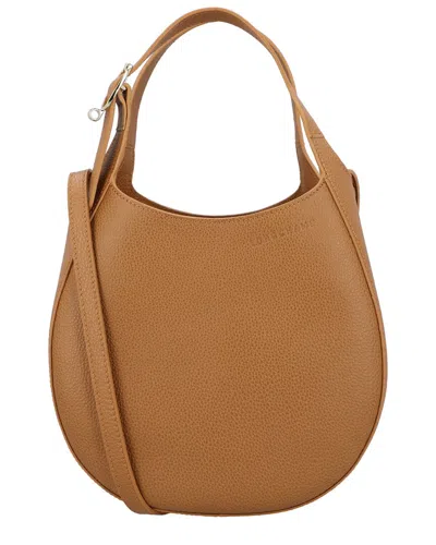 Longchamp Le Foulonne Small Leather Handbag In Brown