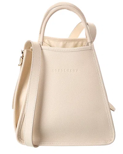 Longchamp Le Foulonné Small Leather Top Handle Handbag In Papier