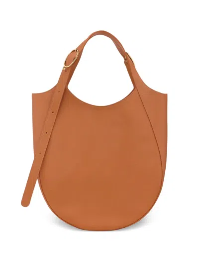 Longchamp Le Foulonné Xl 粒面皮质托特包 In Brown