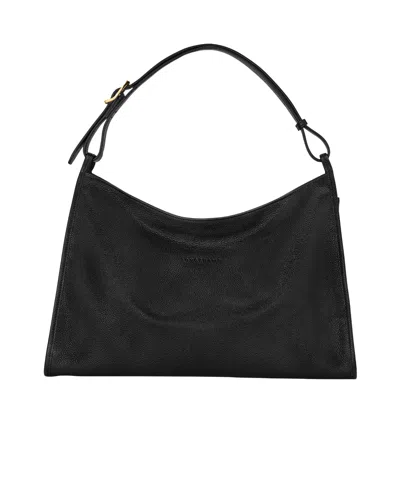 Longchamp Le Foulonné Xl Shoulder Bag In Black