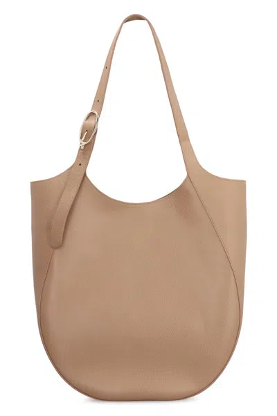 Longchamp Le Foulonné Xl Smooth Leather Tote Bag In Sand