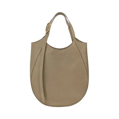Pre-owned Longchamp Le Foulonné Xl Tote Bag 'lichen' | Grey | Women's Size Onesize