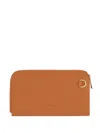 Longchamp Le Foulonné 拉链小袋 In Orange