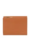 Longchamp Le Foulonné 拉链小号钱包 In Brown