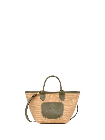 Longchamp `le Panier Pliage` Extra Small Basket Bag In Green