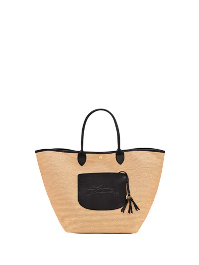 Longchamp `le Panier Pliage` Large Basket In Black