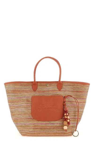 Longchamp 'le Panier Pliage' Shopping Bag In Orange