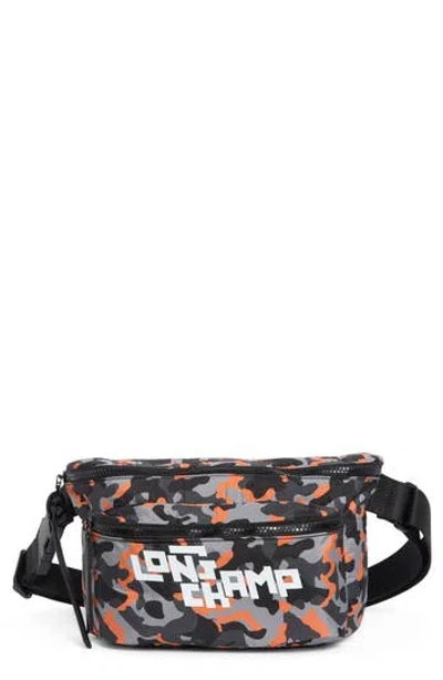 Longchamp Le Pilage Camo Large Belt Bag In Gray