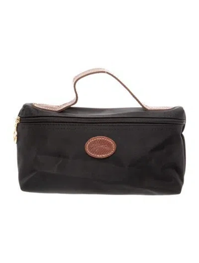 Pre-owned Longchamp Le Pilage Cosmetic Bag In Black