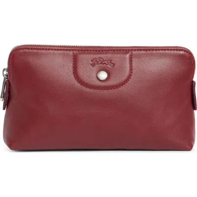 Longchamp Le Pilage Cosmetric Case In Burgundy
