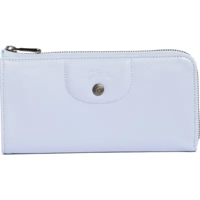 Longchamp Le Pilage Cuir Zip Wallet In Blue