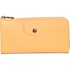Longchamp Le Pilage Cuir Zip Wallet In Orange