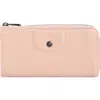 Longchamp Le Pilage Cuir Zip Wallet In Pink