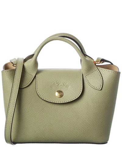 Longchamp Le Pilage Leather Tote In Green
