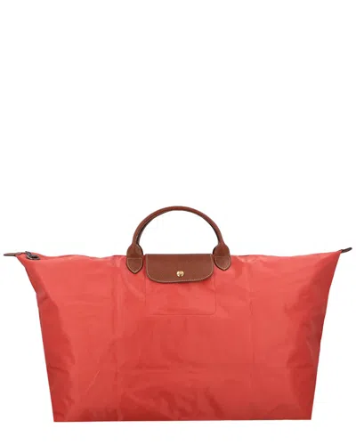 Longchamp Le Pilage Nylon Travel Bag In Orange