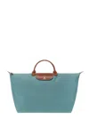 Longchamp 'le Pilage Original' Green Small Handbag With Embossed Logo On The Front In Fabric Woman