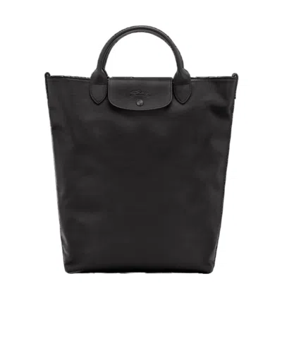 Longchamp Le Pilage Tote Bag In Black