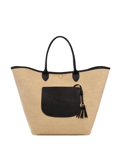 Longchamp Le Pilage Woven Straw Tote Bag