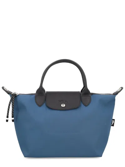 Longchamp Blue Canvas Handbag