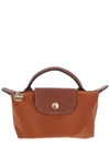 Longchamp "le Piliage Original" Clutch Bag In Brown