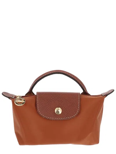 Longchamp Le Piliage Original Clutch Bag In Brown